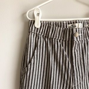 Hollister Gray and White Striped Pants